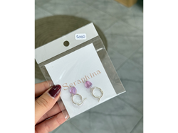 Argollas con dije corazón