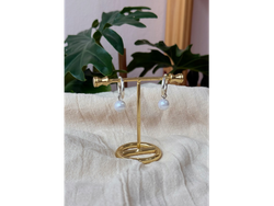 Argollas con perla