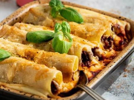 Canelones de carne y verdura