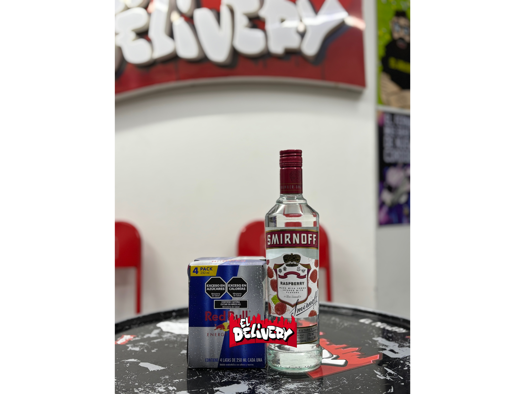 Smirnoff Saborizado + 4 Red Bull 250cc
