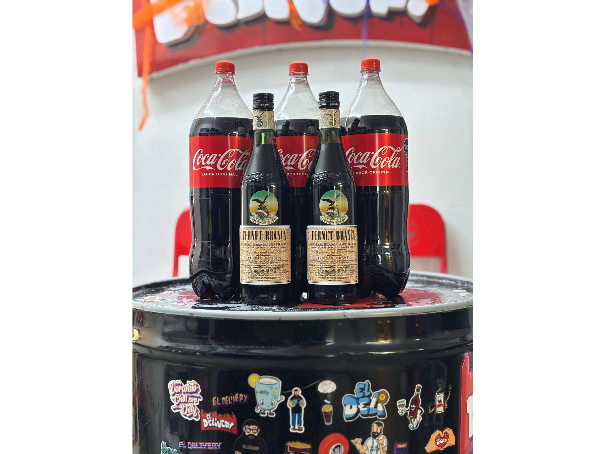 2 Fernet 750cc + 3 Coca Cola 2.5lt