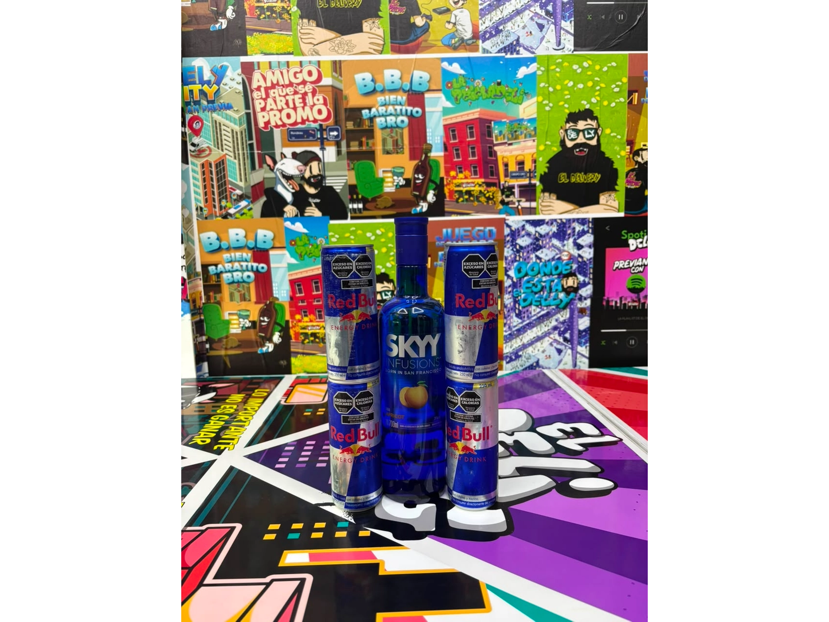 SKYY Saborizado + 4 Red Bull 250cc