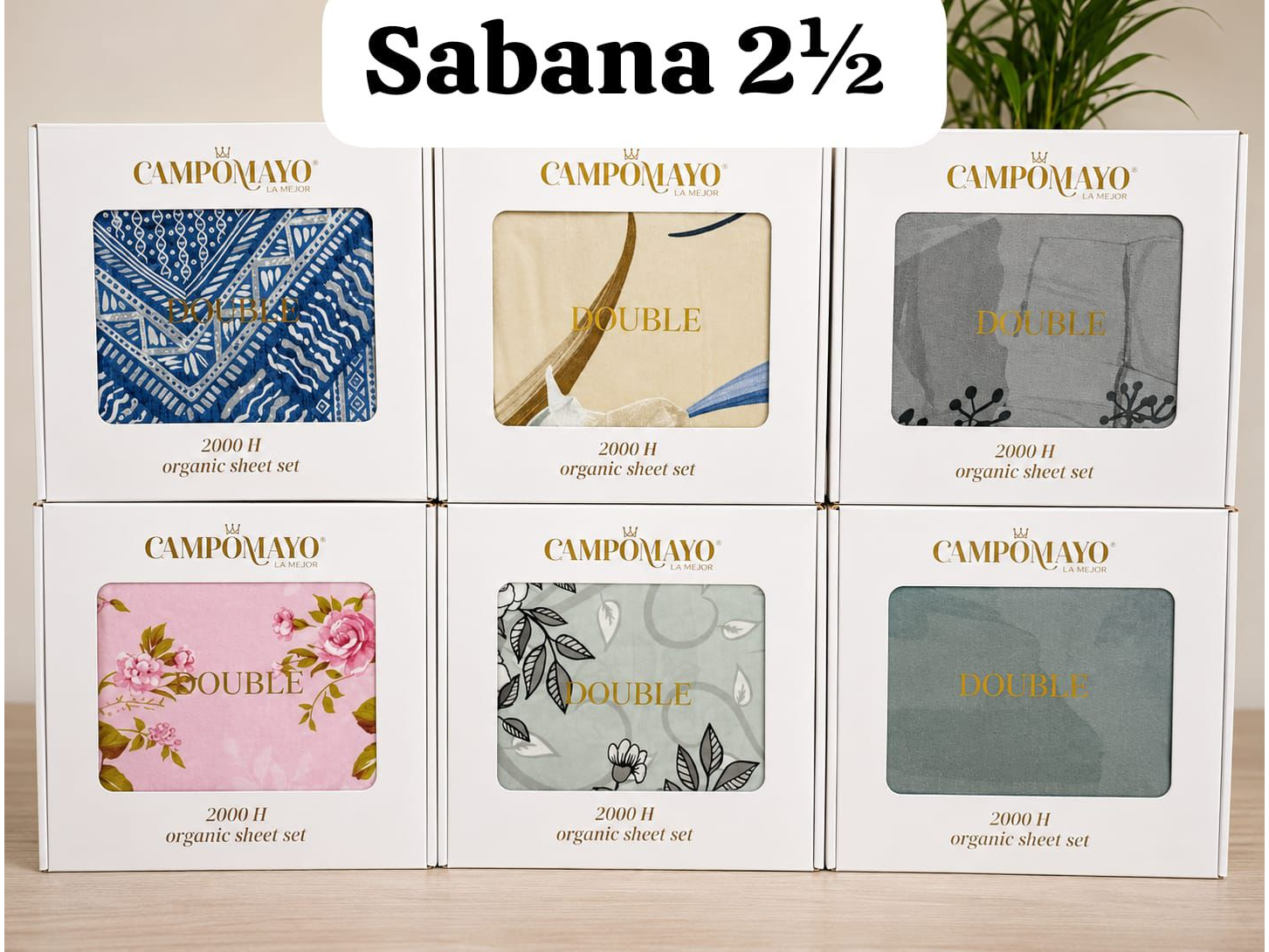 Sabana organicas 2 1/2 2000 hilos