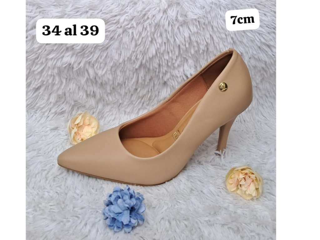 Stiletto Vizzano taco 7cm color beige