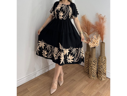 Vestido lino talla U cubre M al GG