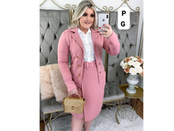 Conjunto blazer y pollera talla G