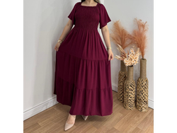 Vestido de lino talle U cubre M al GG