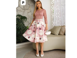 Vestido talla P tela encaje y crep