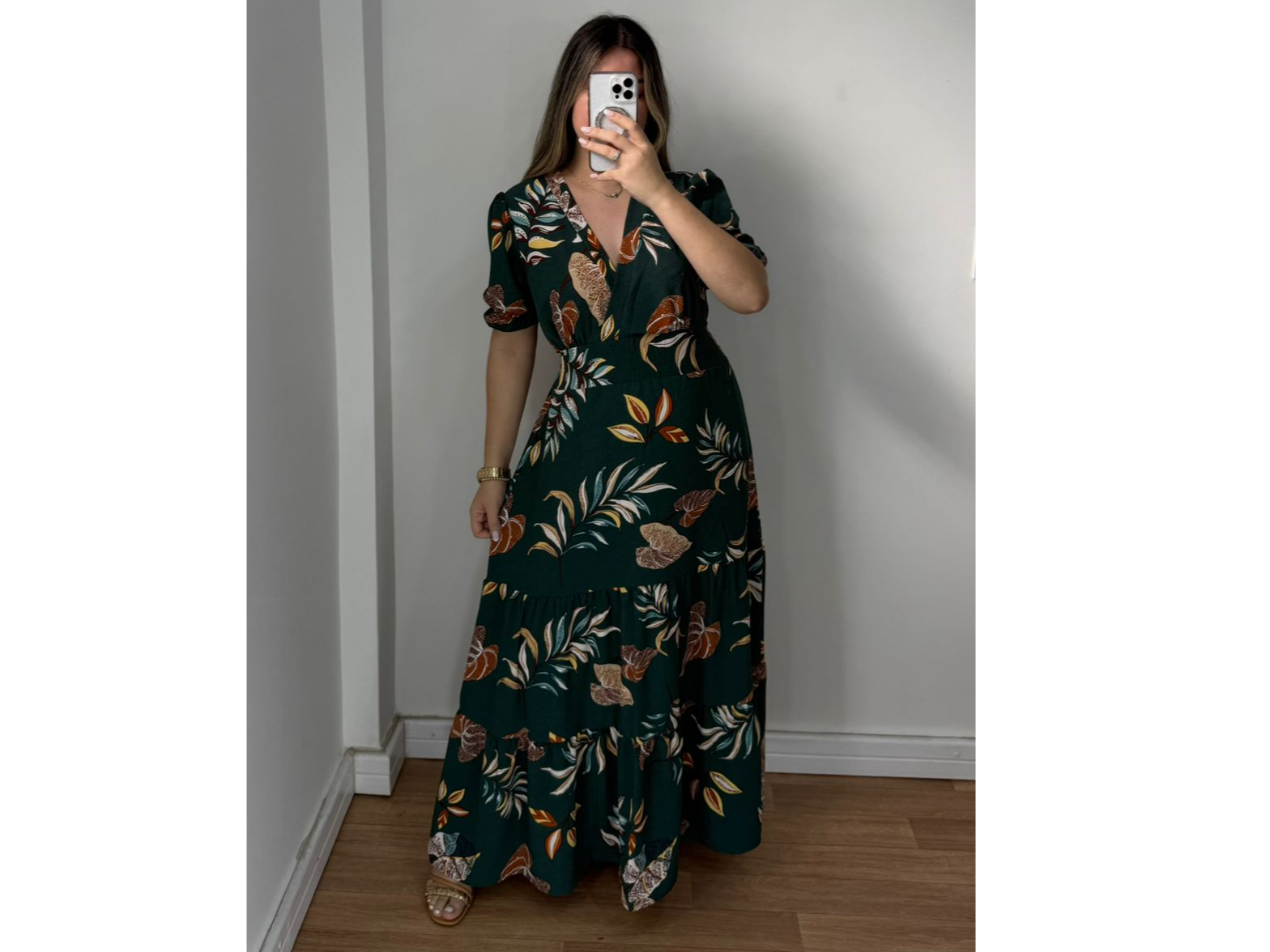 Vestido de crep talle EXG