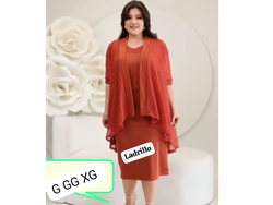 Conjunto vestido y saquito talla EXG