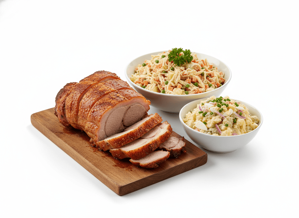 Pernil con ensalada