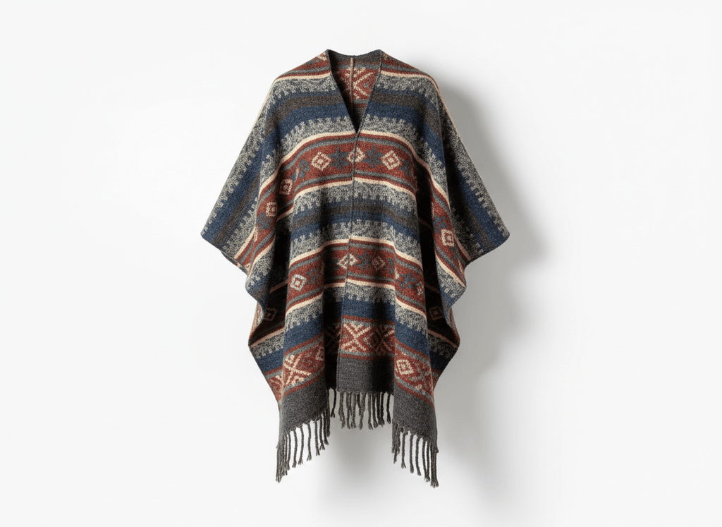 Poncho de lana merino