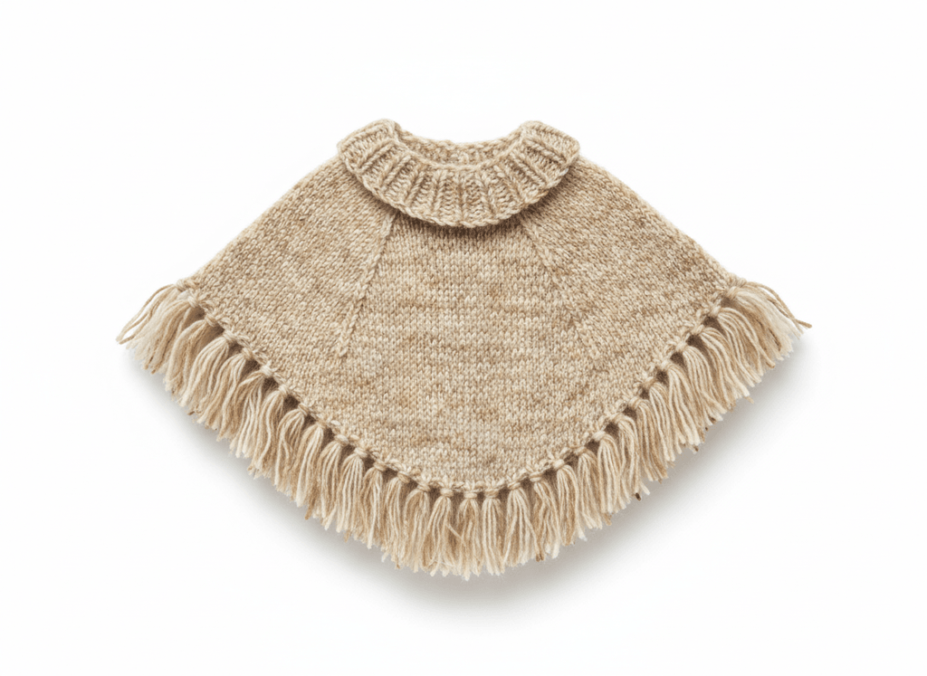 Poncho niño lana natural de SHAKADESIGN