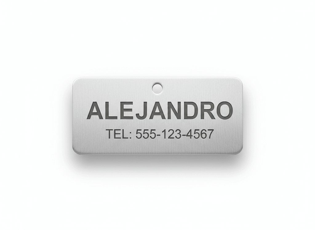 Placa identificatoria grabada