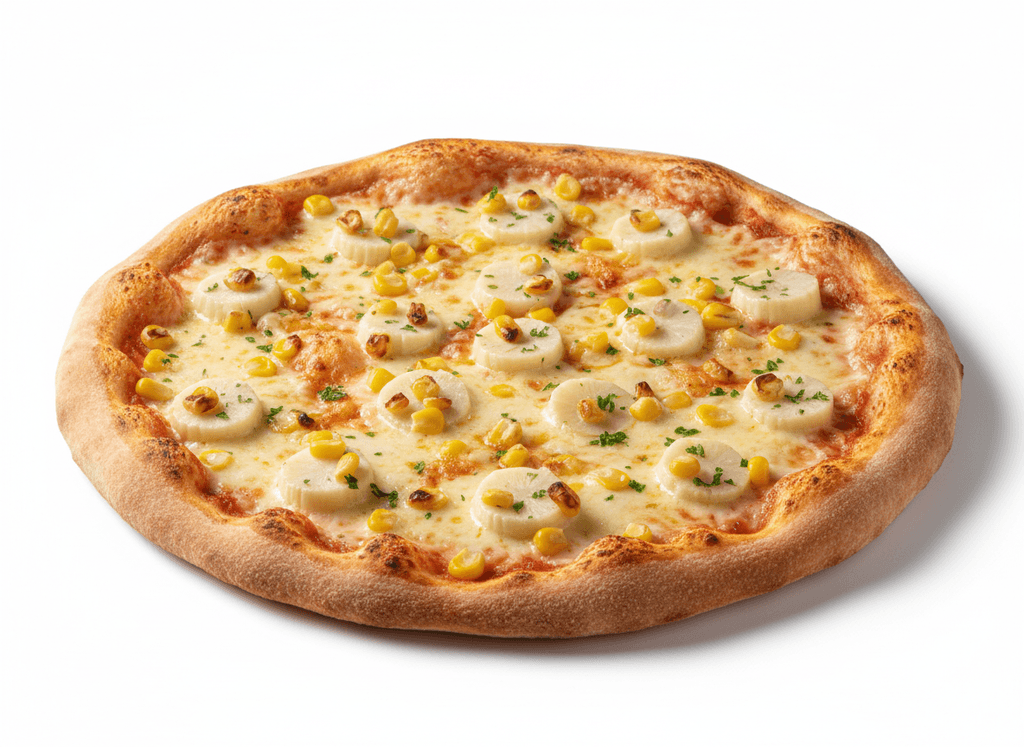 Pizza choclo y palmitos