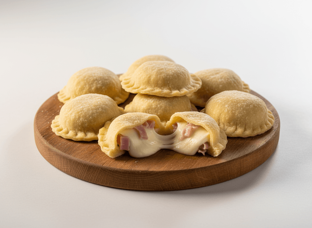 Sorrentinos de jamón y muzza