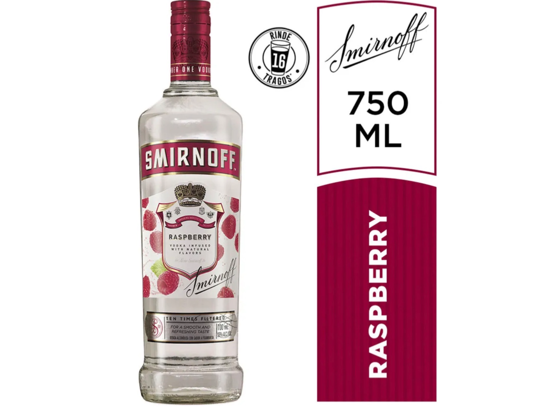 SMIRNOFF FRUTOS ROJOS 750ML