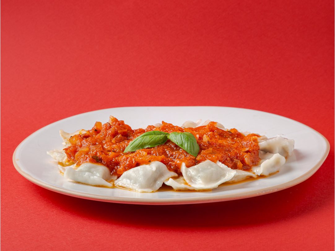 Ravioles con salsa