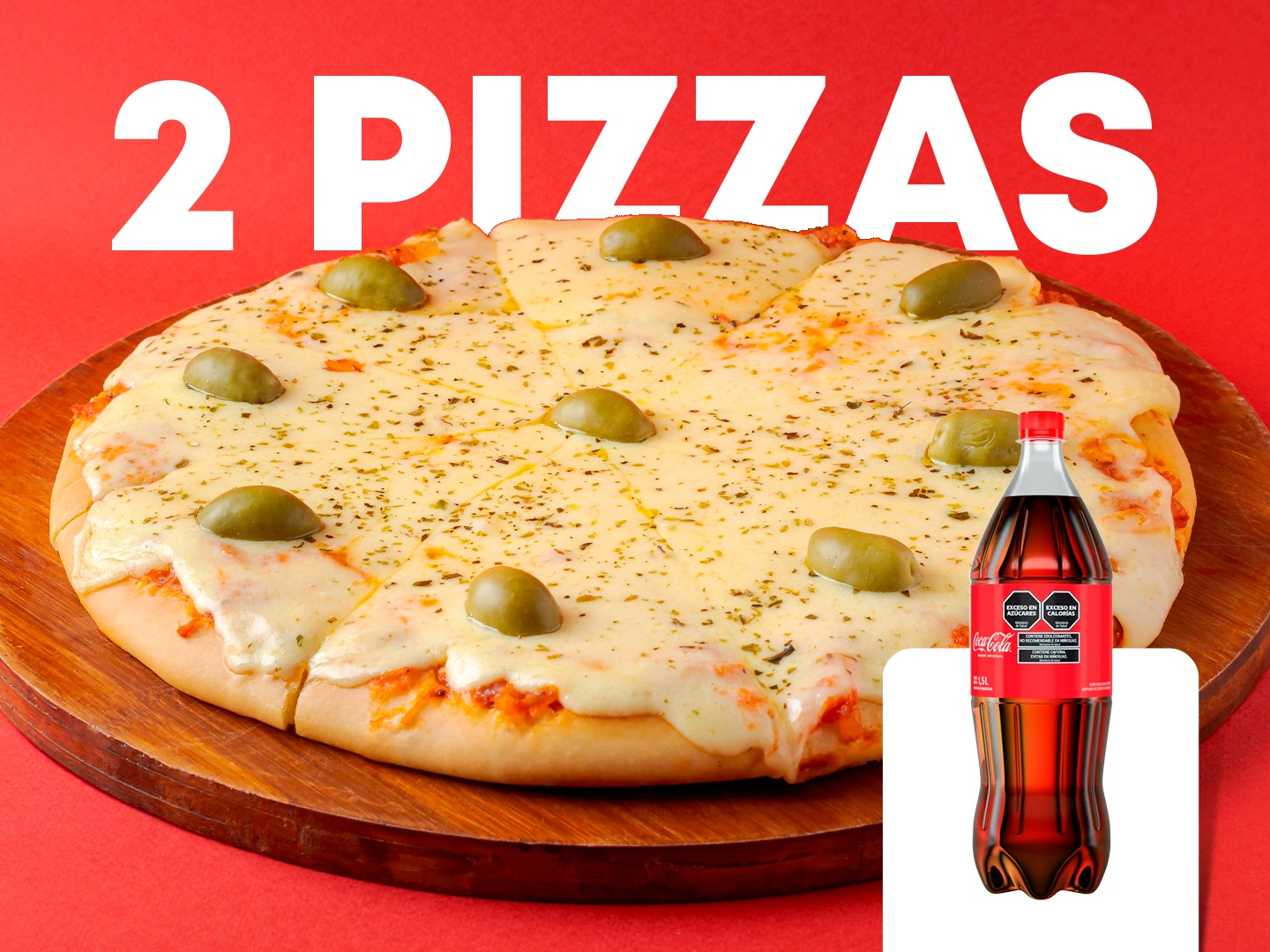 Pizza Muzarella + Pizza Especial + gaseosa