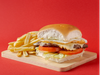 Hamburguesa completa con papas fritas