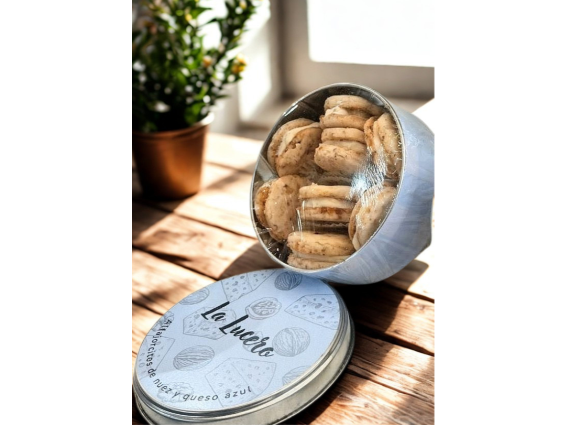 Alfajorcitos de nuez y queso azul