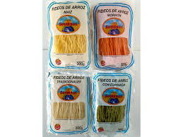 Fideos de arroz (largos Soy Arroz)   integral / natural/ espinaca/ morrón /maiz/ *finos* !! x 300 grs