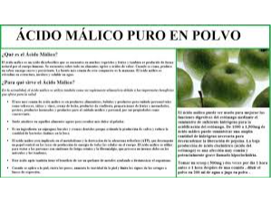 Acido Malico x 100 grs