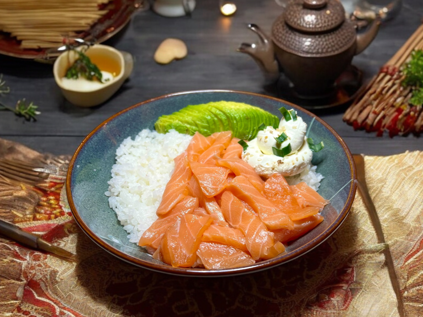 Gohan de Salmon Ahumado