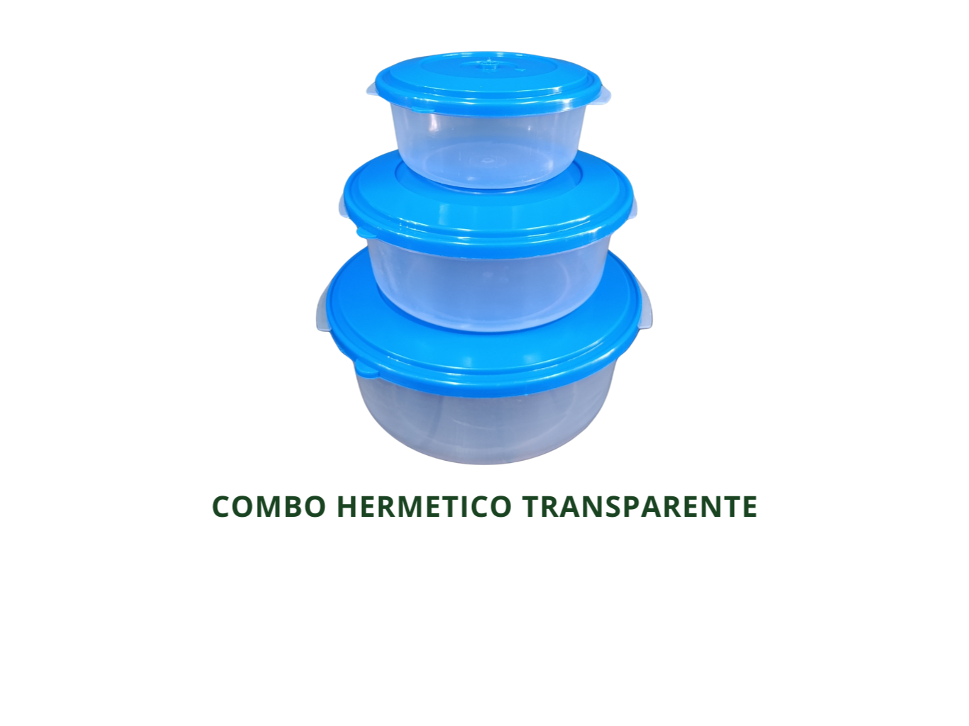 COMBO 3 HERMETICOS TRANSPARENTES