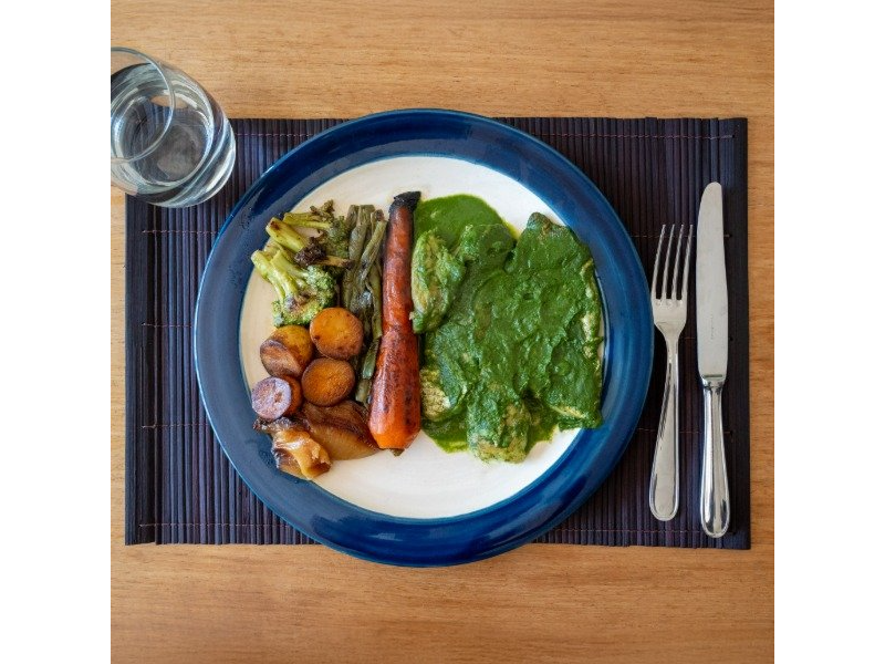 Brótola con Crema de Espinacas