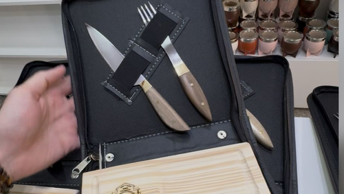 CUCHILLOS CON VAINA - SET ASADOR