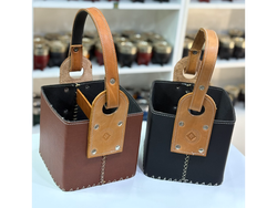 CANASTA MIXTA CUERO Y SIMIL