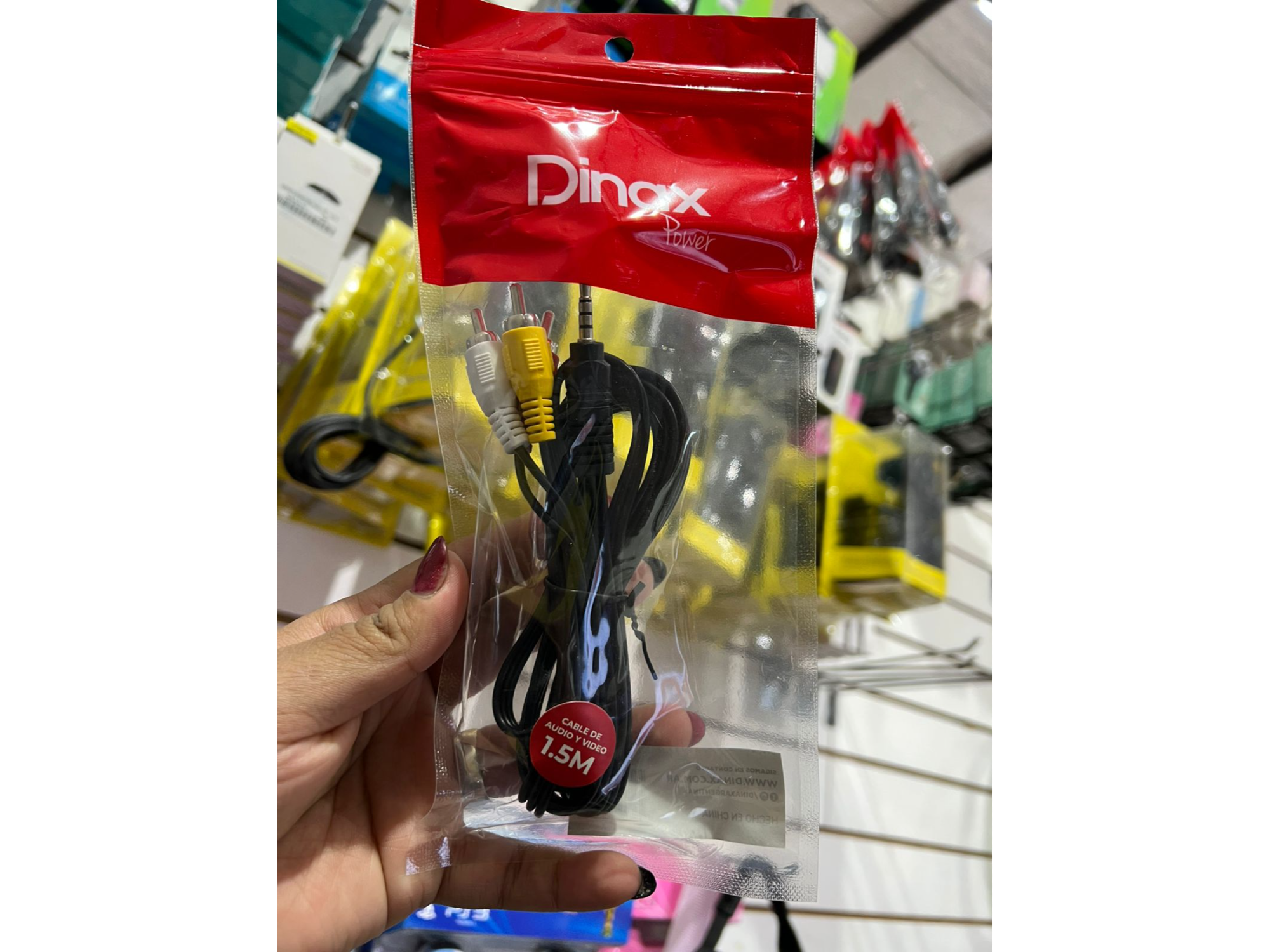 CABLE RCA/AUXILIAR DE 1,5MT "DINAX" COD:1653