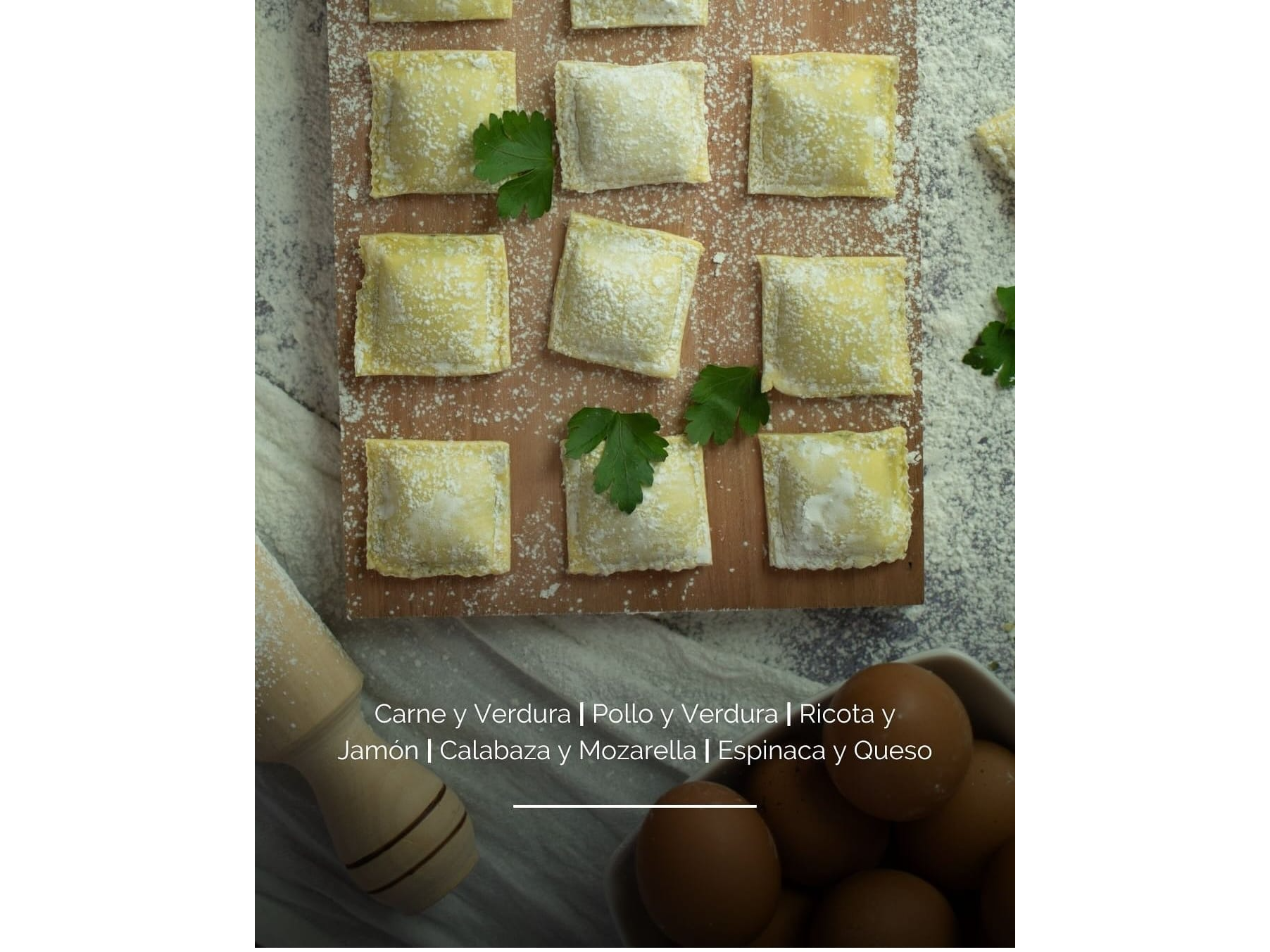 Ravioles x 48u. POLLO  y Verdura