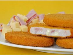 Medallones con jamón y queso