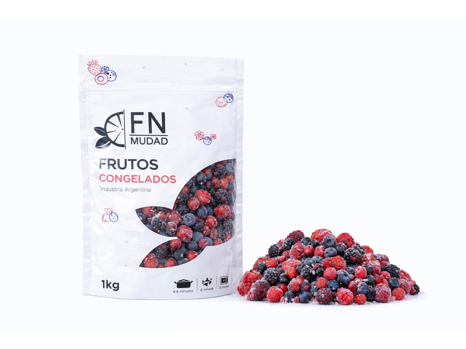 Mix ROJO Frambuesas, moras y arándanos x 1kg