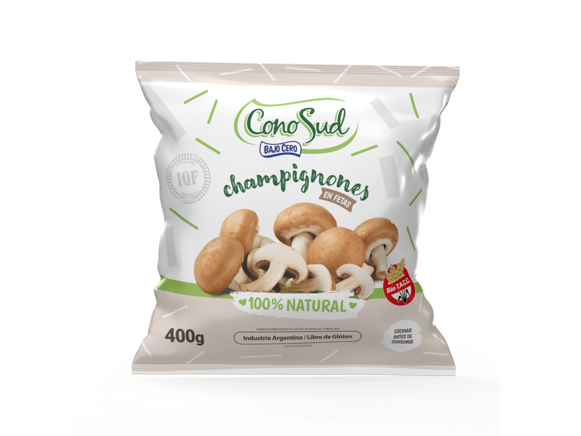 Champiñones en Fetas congelados 400 gramos