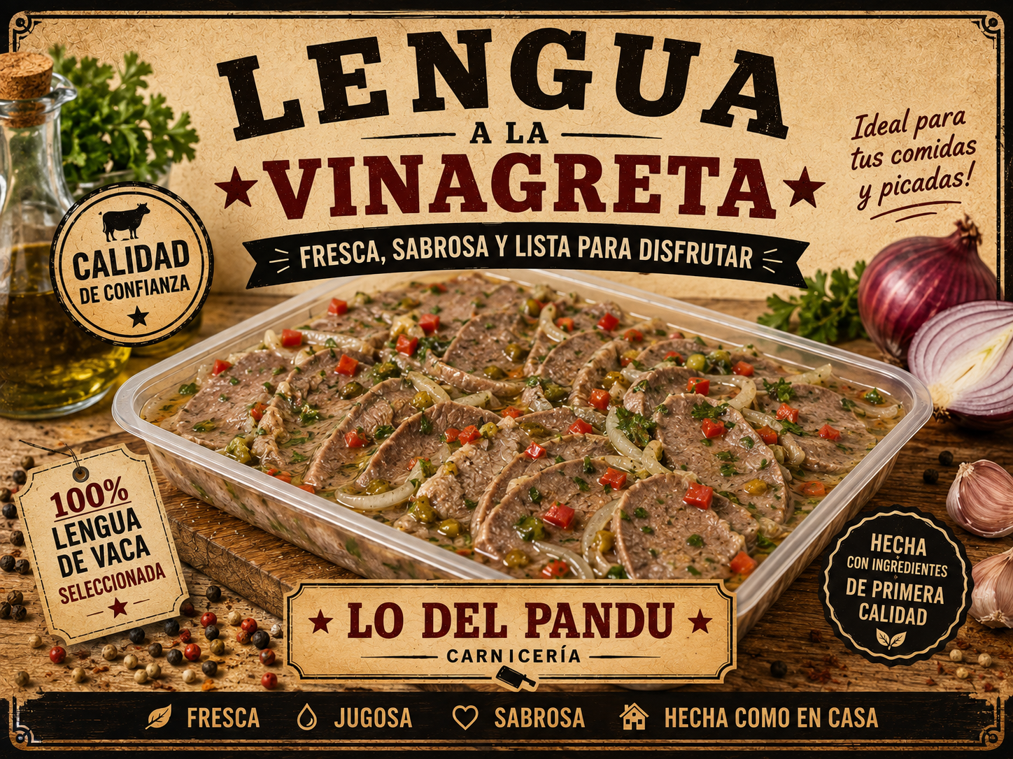 Lengua a la vinagreta