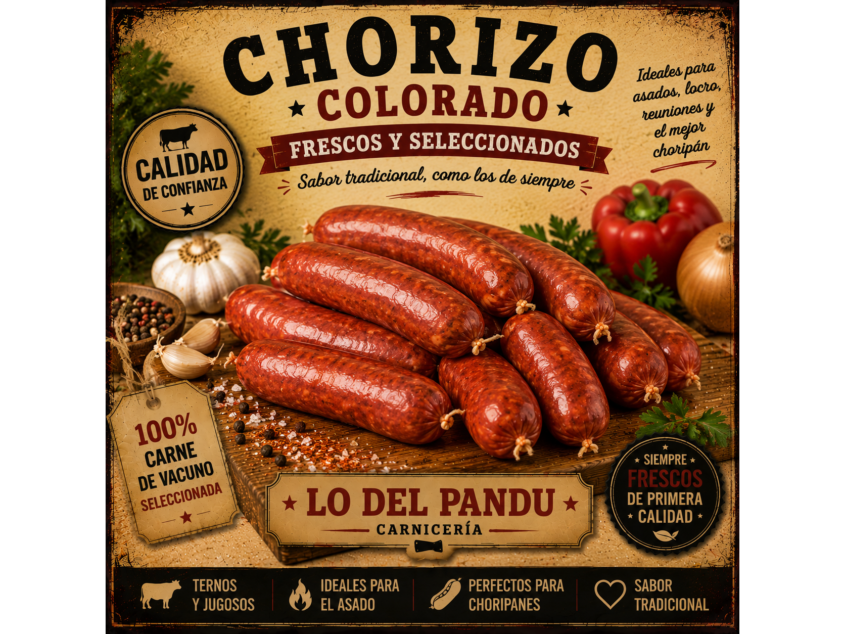 Chorizo colorado POR UNIDAD
