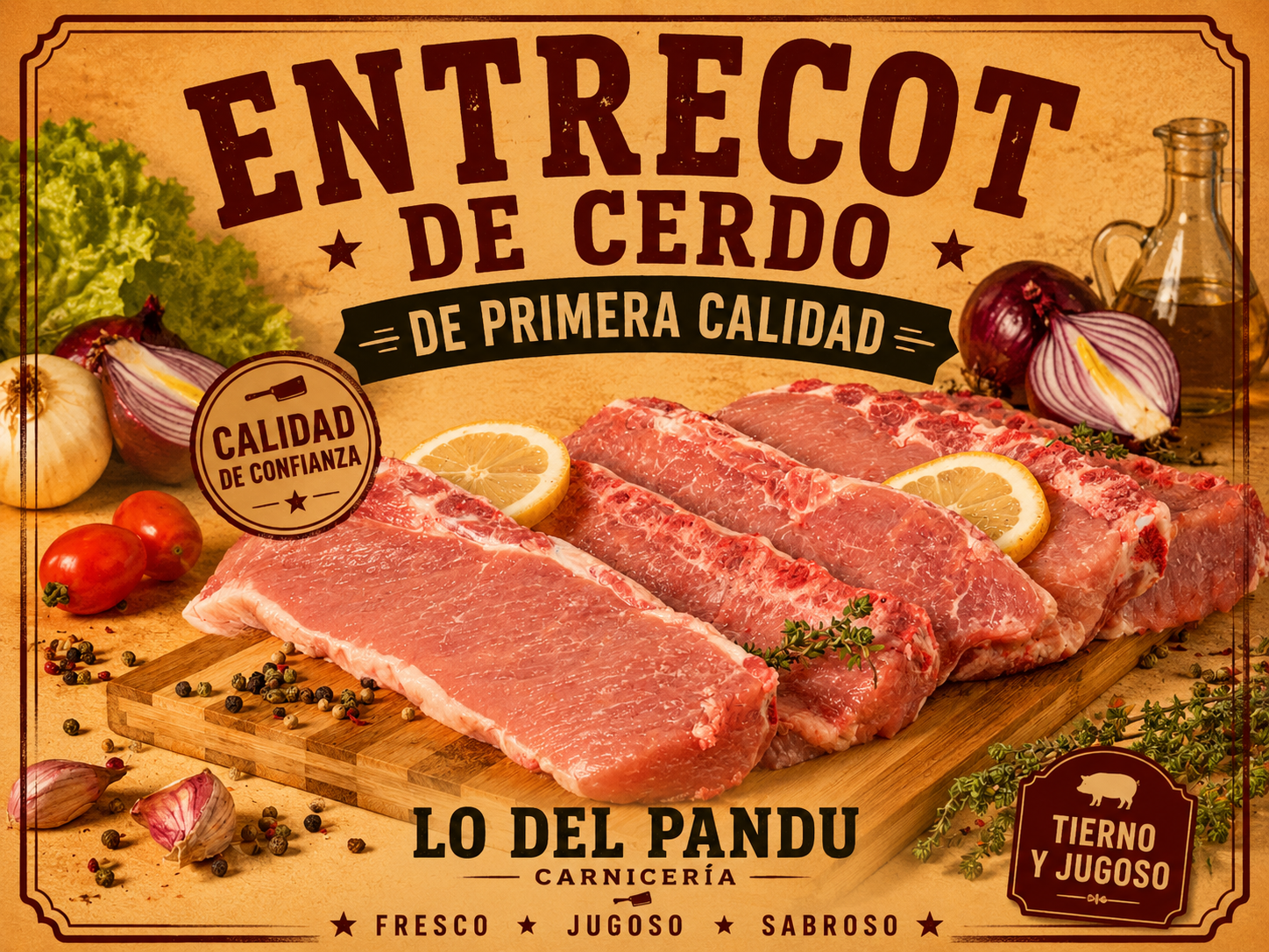 Entrecot de cerdo