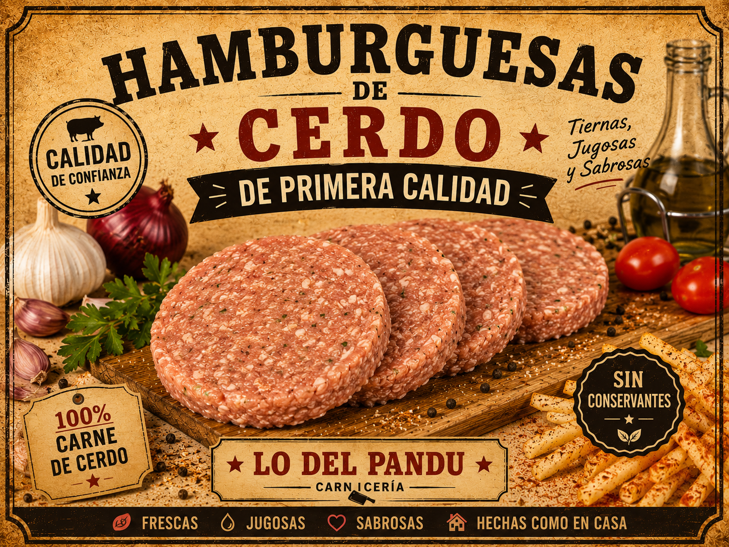 Hamburguesas de cerdo