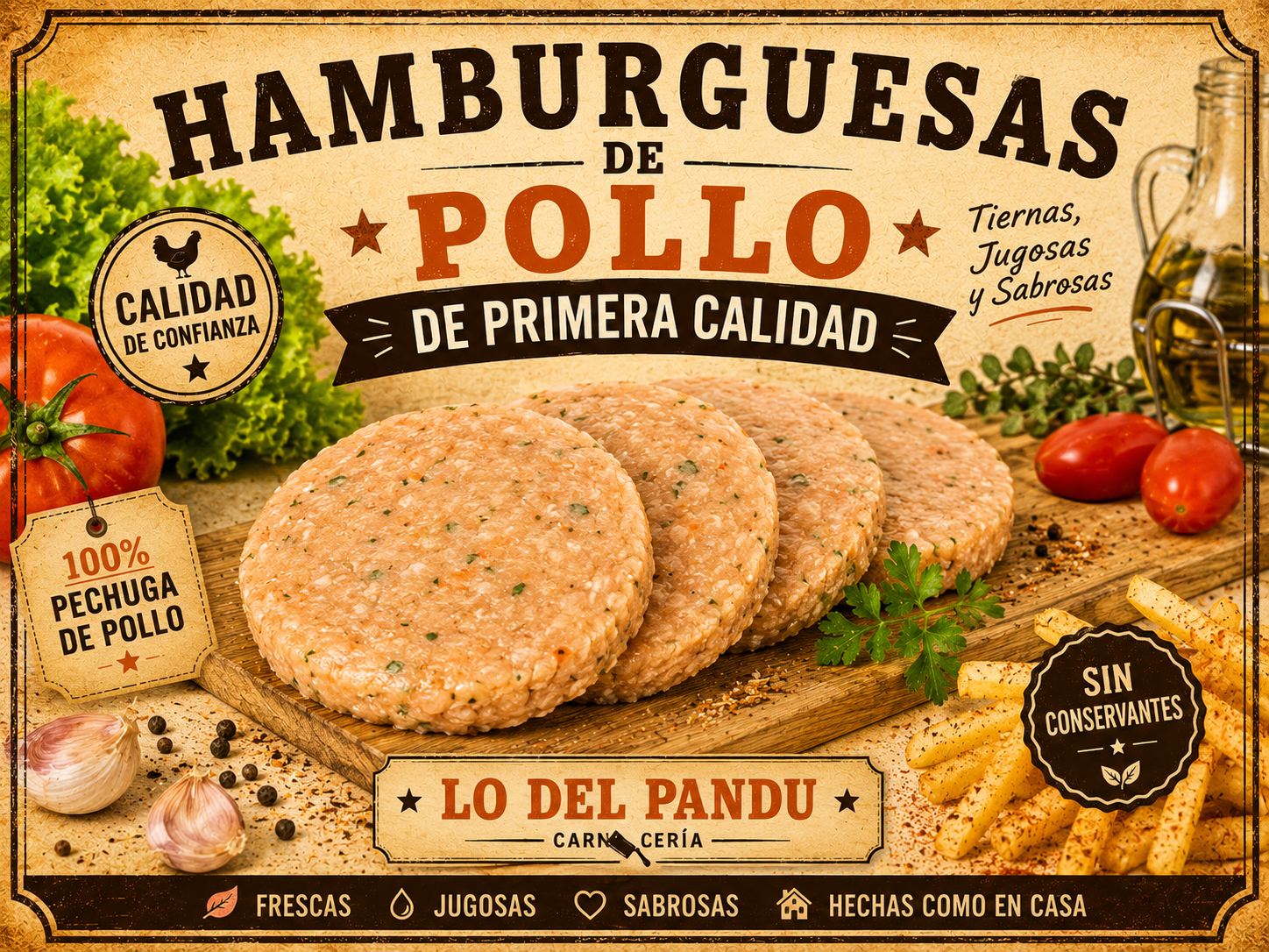 Hamburguesas de pollo