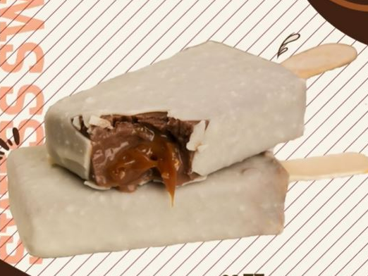 Paleta chocolate blanco crocante