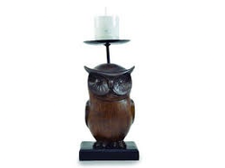 PORTAVELA BUHO 19CM