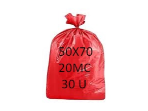 BOLSA 50X70 20MC 30U ROJO