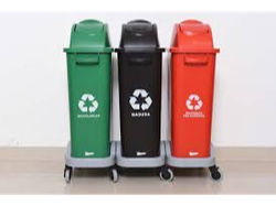 ESTACION RECICLADO 3U 50L C/RUEDAS ROYCO