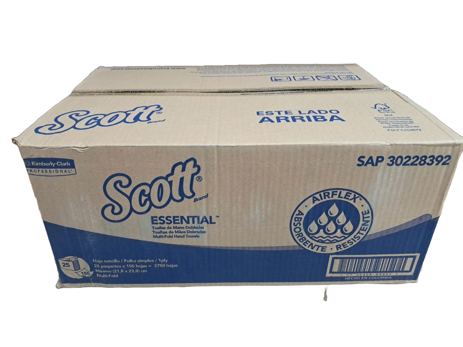 TOALLA INTERC SCOTT AIRFLEX ESSENCIAL 25X150