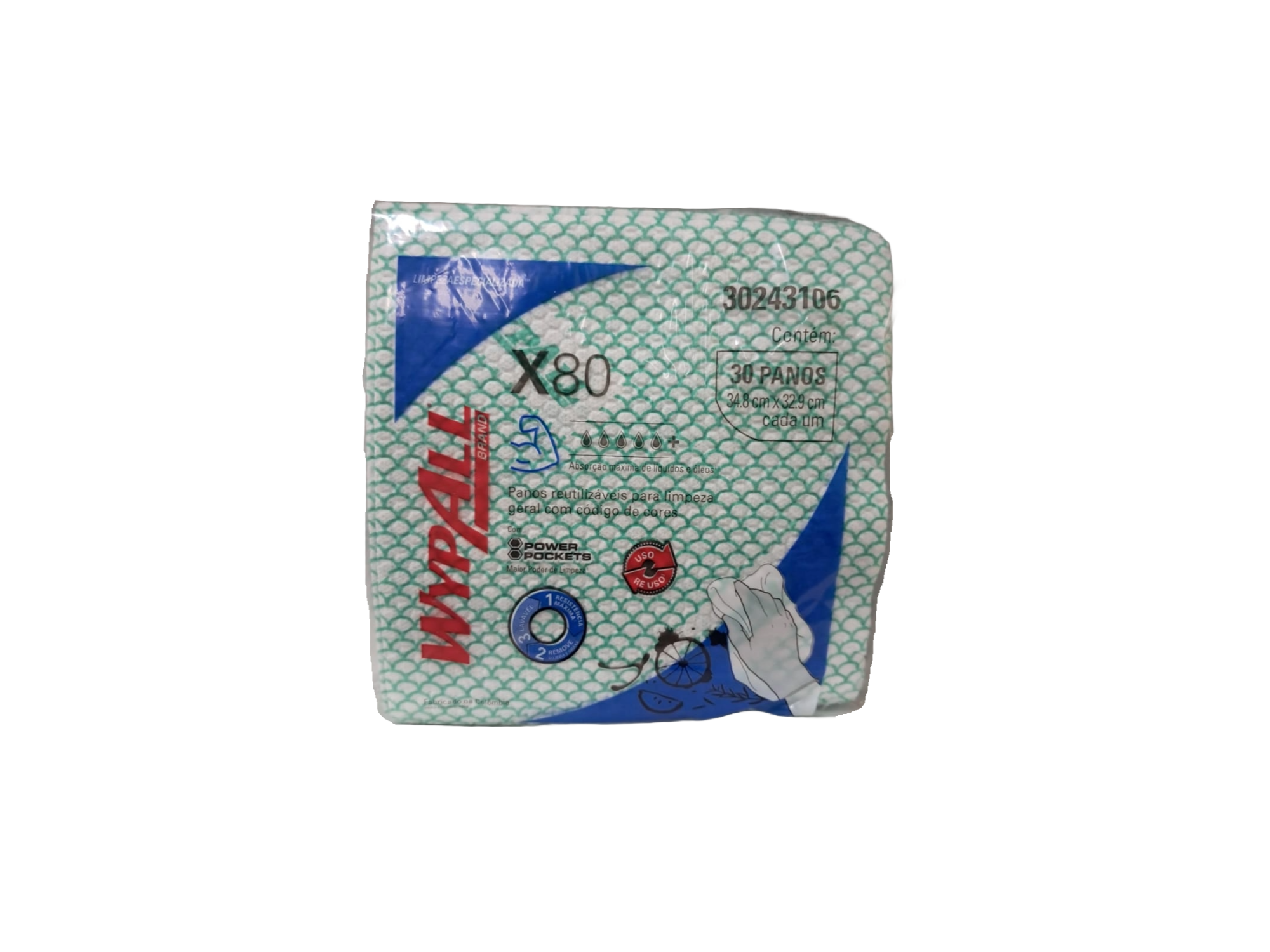 PAÑO WYPALL X-80 VERDE 30U