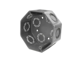CAJA PLASTICA OCTOGONAL GRIS STARBOX