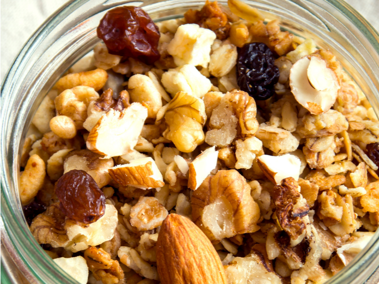 Granola con almendras